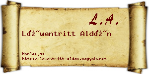 Löwentritt Aldán névjegykártya
